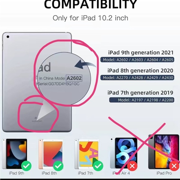 10.21nch TPU Smart Stand Back Case Cover With Pencil Holder (Dark Purple) NEW - Picture 5 of 16